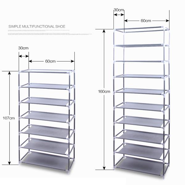 9 Lattices Non-woven Fabric Shoe Rack